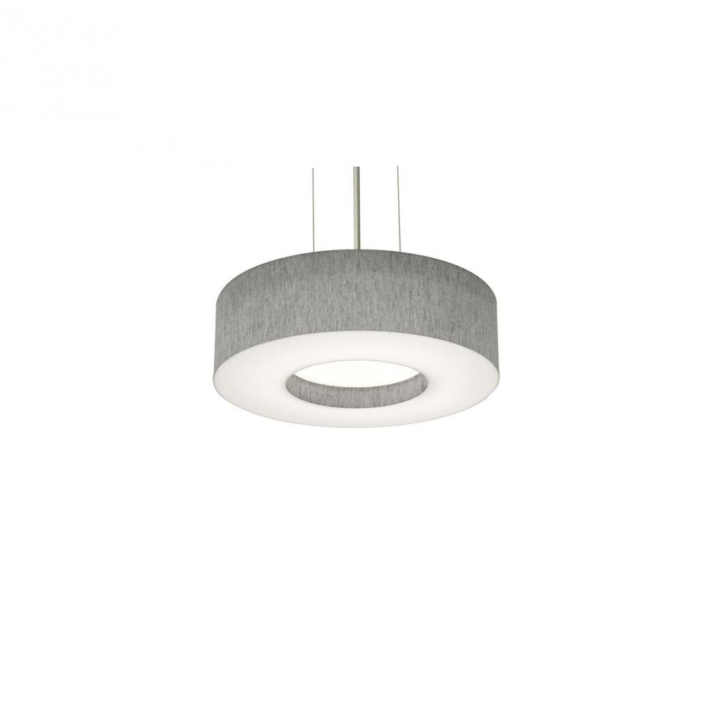 Montclair 12'' LED Pendant - 18W 120-277V,BK w/ GY