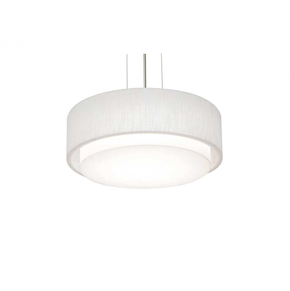 Sanibel 16'' LED Pendant - BK and LW