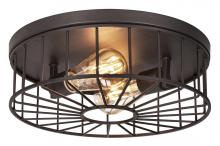 AFX Lighting, Inc. THEF13MBBK - THEO FLUSHMOUNT MEDIUM BASE 120V