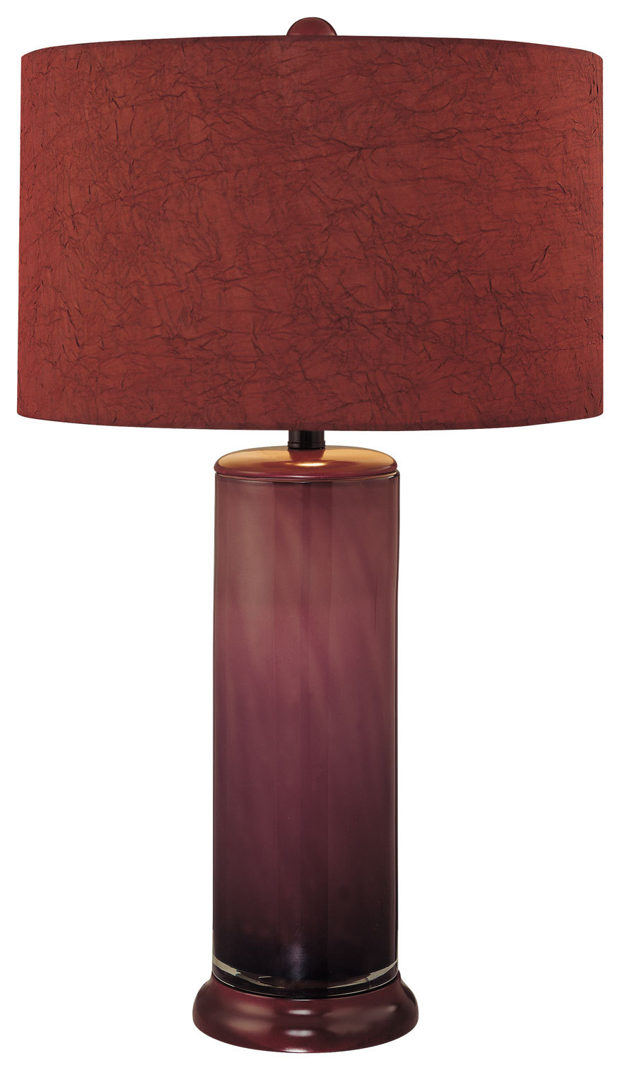 1 LT PURPLE GLASS TABLE LAMP