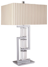 Minka-Lavery 12355-1-77 - 1 Light Table Lamp in Chrome Finish w/ Frosted Glass