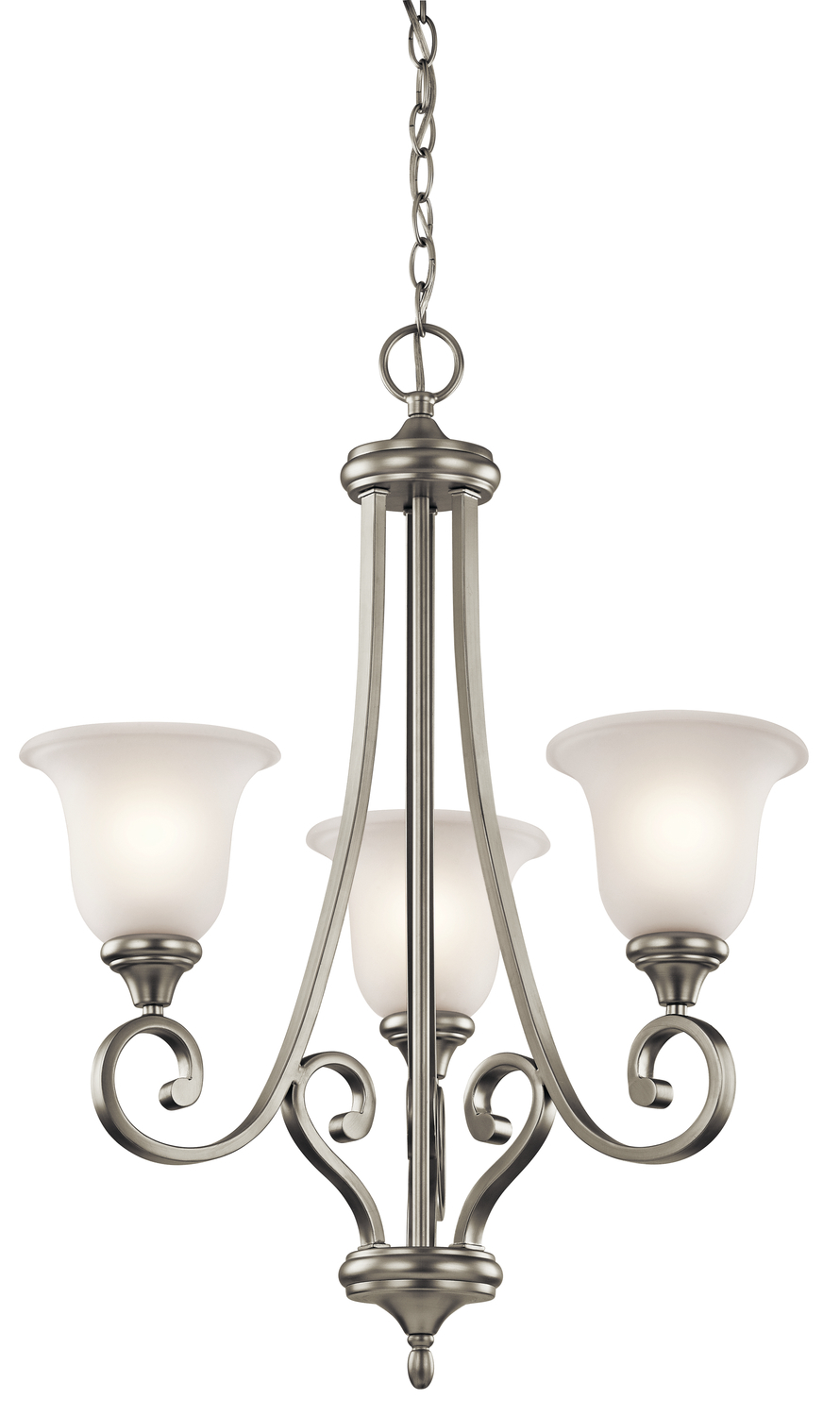 Monroe™ 3 Light Chandelier Brushed Nickel