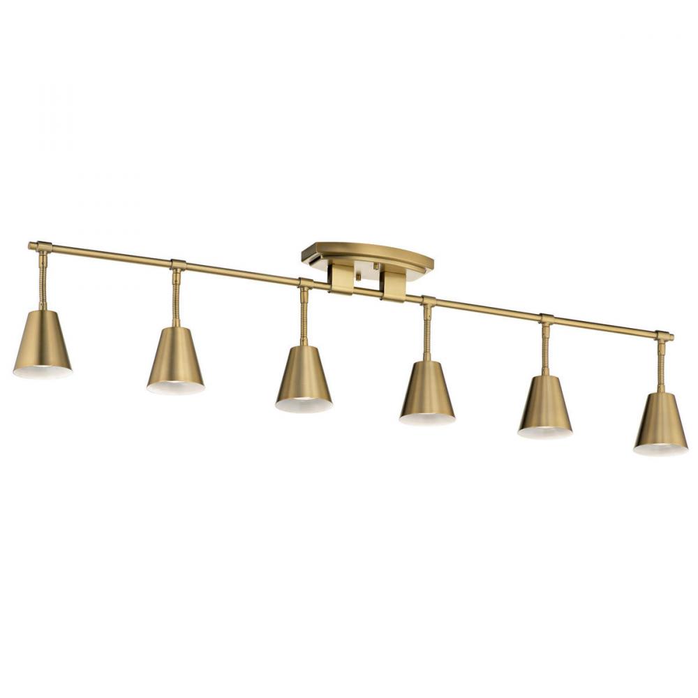 Sylvia™ 6 Light Rail Light Brushed Natural Brass