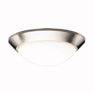 Ceiling Space 16.5" 2 Light Flush Mount with Satin Etched Cased Opal in Brushed Nickel