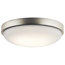 Kichler 10763NILED - Ceiling Space 11.5" LED Commercial Flush Mount with White Acrylic Diffuser in Brushed Nickel