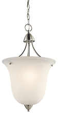 Kichler 42882NI - Nicholson 21.25" 1 Light Small Foyer Pendant with Satin Etched Glass in Brushed Nickel