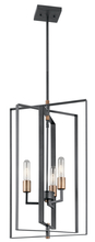 Kichler 43983BK - Taubert 26.25" 3 Light Foyer Pendant with Black and Natural Brass Accents