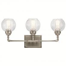 Kichler 45592AP - Niles 24" 3 Light Vanity Light with Clear Seeded Glass in Antique Pewter