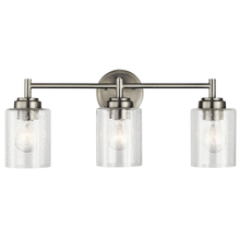 Kichler 45886NI - Winslow 21.5" 3 Light Vanity Light with Clear Seeded Glass in Brushed Nickel