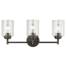Kichler 45886OZ - Winslow 21.5" 3 Light Vanity Light with Clear Seeded Glass in Olde Bronze®