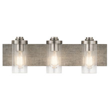 Kichler 45928CLP - Dalwood 24" 3 Light Vanity Light with Clear Seeded Glass with Classic Pewter