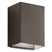 Kichler 49550AZLED - Walden 7.25" LED Outdoor Wall Light with Clear Tempered Glass With Inside Etch and Architectural