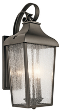 Kichler 49736OZ - Forestdale 18.5" 2 Light Outdoor Wall Light with Clear Seeded Glass in Olde Bronze®
