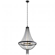 Kichler 52047BKT - Alexia 39.5" 5 Light Chandelier with Crystal Beads in Textured Black