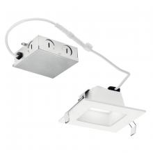 Kichler DLRC04S2790WHT - Direct-to-Ceiling 4 inch Square Recessed 27K LED Downlight in White