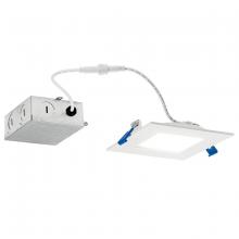 Kichler DLSL04S2790WHT - Direct-to-Ceiling 4 inch Square Slim 27K LED Downlight in White