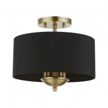 Livex Lighting 40111-01 - 3 Light Antique Brass Semi-Flush Mount