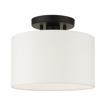 Livex Lighting 41095-04 - 1 Lt Black Semi Flush