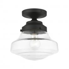 Livex Lighting 41291-04 - 1 Light Black Semi-Flush