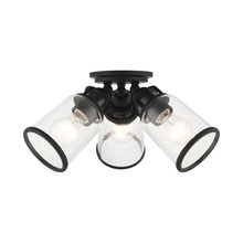 Livex Lighting 45503-04 - 3 Lt Black  Flush Mount