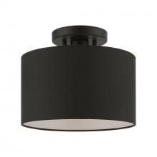 Livex Lighting 45662-04 - 1 Light Black Small Semi-Flush