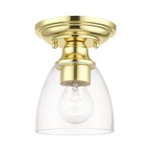 Livex Lighting 46331-02 - 1 Light Polished Brass Petite Semi-Flush