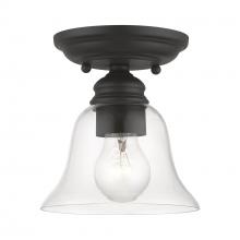 Livex Lighting 46481-04 - 1 Light Black Small Semi-Flush