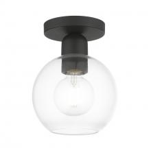 Livex Lighting 48977-04 - 1 Light Black Sphere Semi-Flush