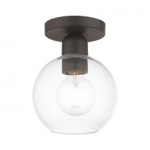 Livex Lighting 48977-07 - 1 Light Bronze Sphere Semi-Flush