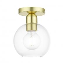 Livex Lighting 48977-12 - 1 Light Satin Brass Sphere Semi-Flush