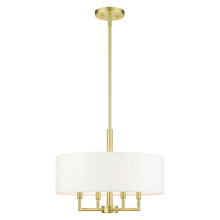 Livex Lighting 49374-12 - 4 Lt Satin Brass  Pendant Chandelier