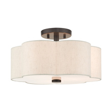 Livex Lighting 58063-92 - 3 Lt English Bronze  Semi Flush