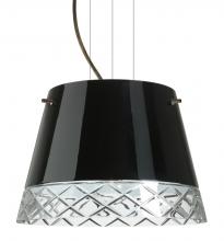 Besa Lighting 1KG-4393BC-BR - Besa Pendant Amelia 12 Bronze Black/Hand-Cut 1x100W A19