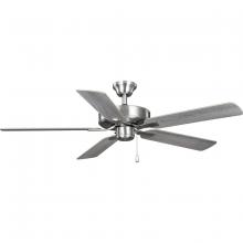 Progress P250084-009 - AirPro 52 in. Brushed Nickel 5-Blade ENRGY STAR Rated AC Motor Transitional Ceiling Fan