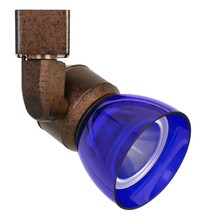 CAL Lighting HT-888RU-BLUCLR - 6.25" Height Metal and Plc Track Head in Rust Finish