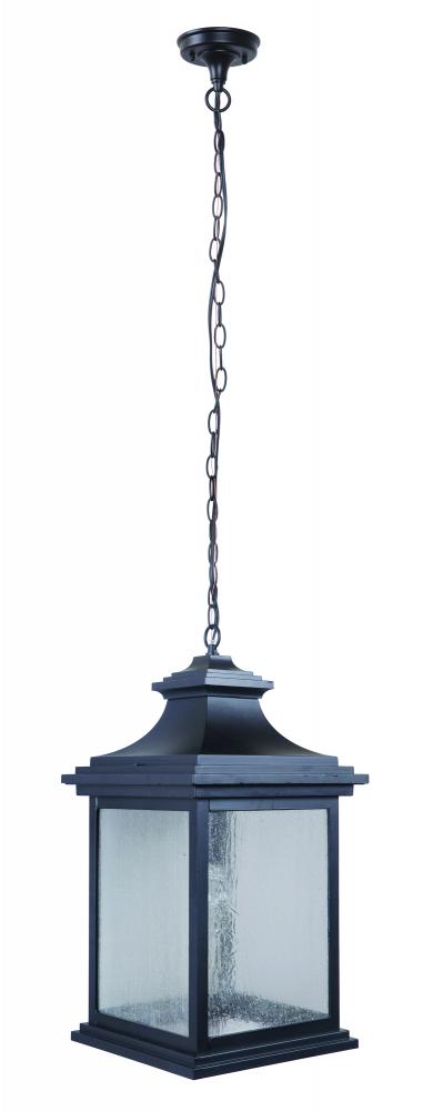 Gentry 1 Light Large Outdoor Pendant in Midnight