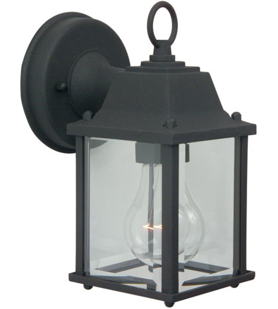 Coach Lights Cast 1 Light Small Outdoor Wall Lantern in Textured Black