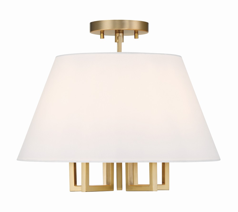 Libby Langdon for Crystorama Westwood 5 Light Vibrant Gold Ceiling Mount