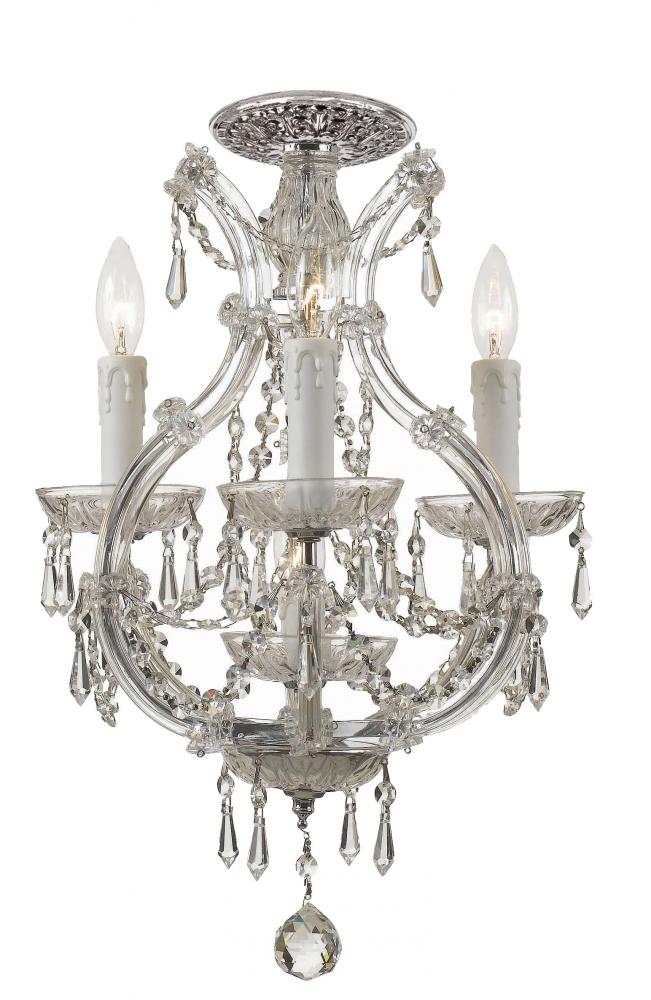 Maria Theresa 4 Light Elements Crystal Polished Chrome Ceiling Mount