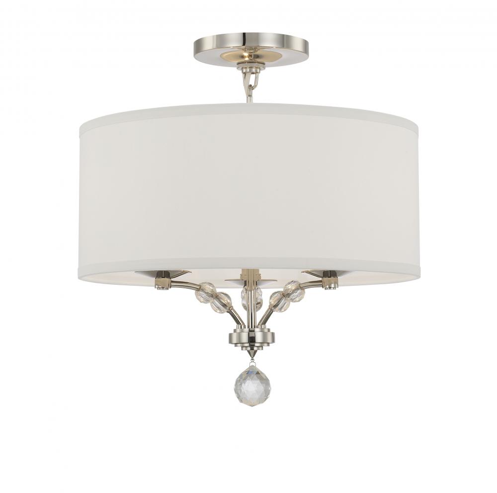 Mirage 3 Light Polished Nickel Ceiling Mount