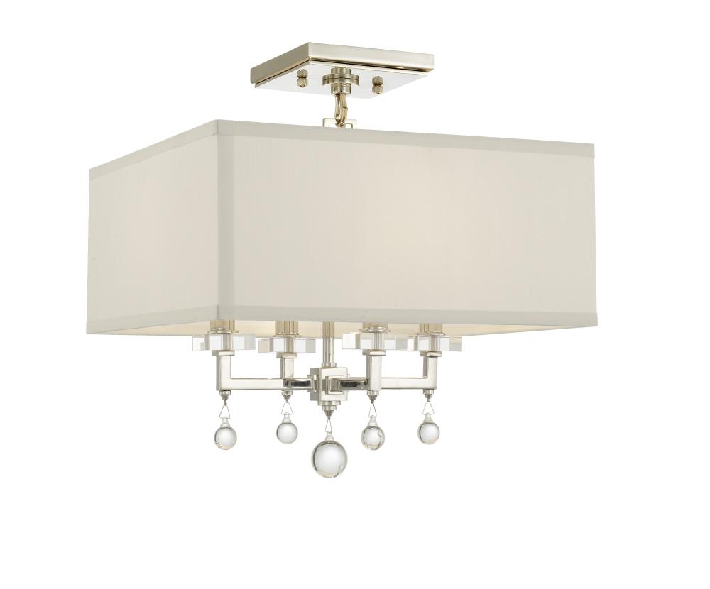 Paxton 4 Light Polished Nickel Ceiling Mount
