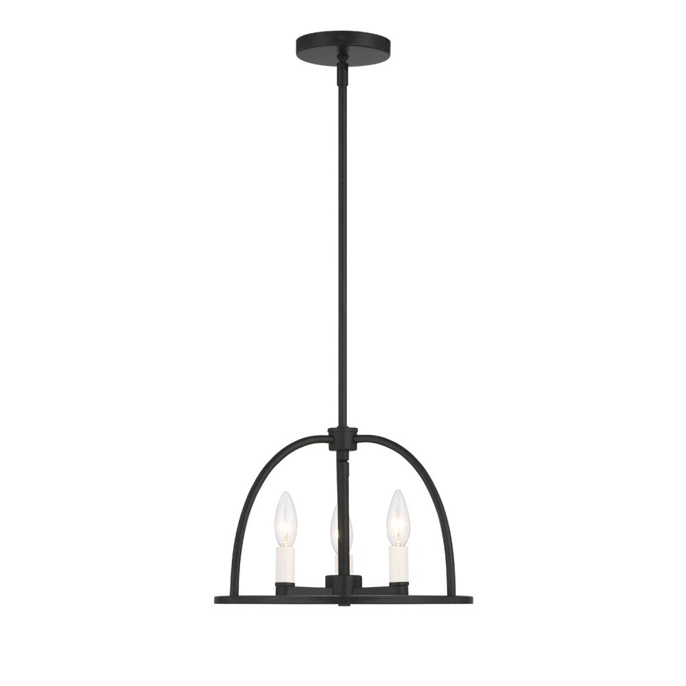 Abbott 3 Light Black Mini Chandelier