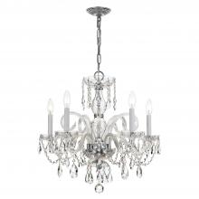 Crystorama 1005-CH-CL-MWP - Traditional Crystal 5 Light Hand Cut Crystal Polished Chrome Chandelier