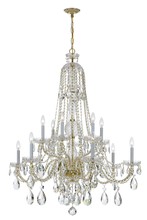 Crystorama 1112-PB-CL-MWP - Traditional Crystal 12 Light Hand Cut Crystal Polished Brass Chandelier