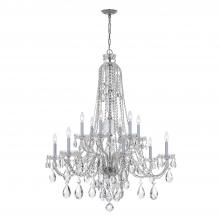 Crystorama 1114-CH-CL-MWP - Traditional Crystal 12 Light Hand Cut Crystal Polished Chrome Chandelier