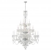 Crystorama 1156-CH-CL-MWP - Traditional Crystal 25 Light Hand Cut Crystal Polished Chrome Chandelier