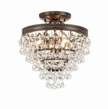 Crystorama 130-VZ_CEILING - Calypso 3 Light Crystal Teardrop Vibrant Bronze Ceiling Mount