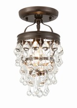Crystorama 131-VZ_CEILING - Calypso 1 Light Crystal Teardrop Vibrant Bronze Ceiling Mount