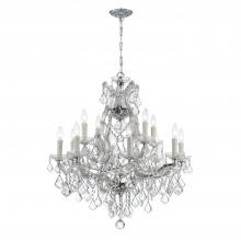 Crystorama 4412-CH-CL-MWP - Maria Theresa 13 Light Hand Cut Crystal Polished Chrome Chandelier