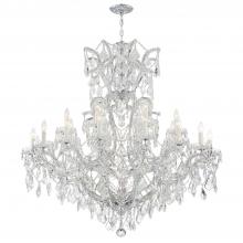 Crystorama 4424-CH-CL-MWP - Maria Theresa 25 Light Hand Cut Crystal Polished Chrome Chandelier